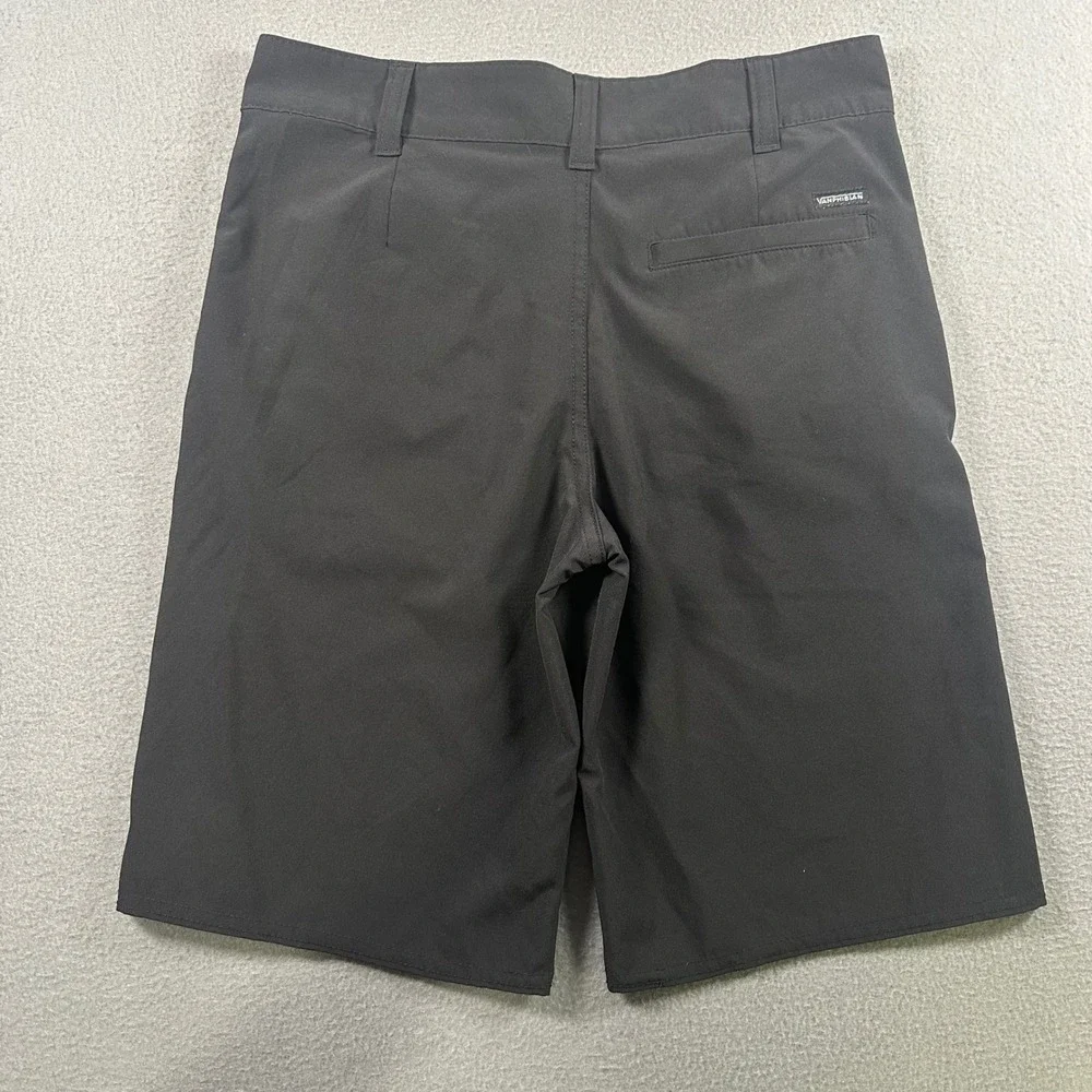 Vans Vanphibian Hybrid Board Shorts Black Boys Size 16 Stretch Quick Dry Swim